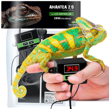 Нагрівальний мат з термостатом Terrario Amantea 2.0 28W 53x28см-3