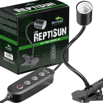 Світильник довгий з затискної ручкою і таймером Terrario Long ReptiSun Time Control 200W-1