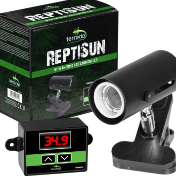 Світильник з затискної ручкою і термостатом ReptiSun Temperature Control 200W-1