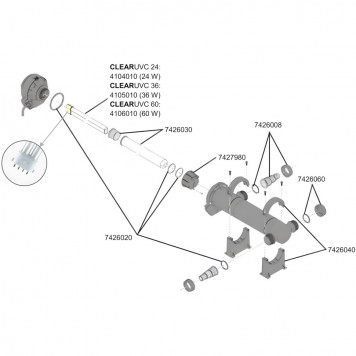 Ущільнюючі кільця для Eheim CLEARUVC 24/36/60W (5304-5306​) (7426020)-1