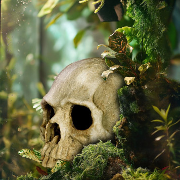 Декорація череп людини Terrario Human Skull 14x11x11см (151211)-3