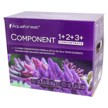 Мікро і макроелементи для морського акваріуму Aquaforest Component Concentrate 1+2+3+, 3x1л - набір для методу Баллінга-2