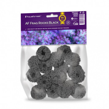 Плашки для посадки коралів Aquaforest Frag Rocks Black 24 шт - пористі, чорні, для морського акваріума