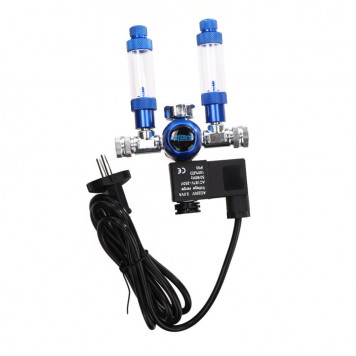 Редуктор CO2 Aquario BLUE TWIN Professional з електроклапаном на два виходи-2