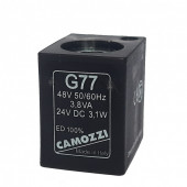 Котушка для електроклапана 3,1W Camozzi DC 24V/AC 48V (G77)