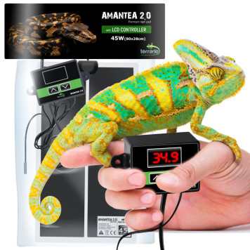 Нагрівальний мат з термостатом Terrario Amantea 2.0 45W 80x28см-3