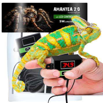 Нагрівальний мат з термостатом Terrario Amantea 2.0 5W 14x15см-3