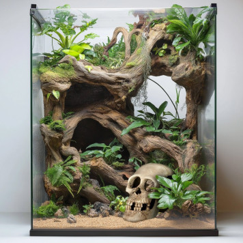 Декорація череп людини Terrario Human Skull XL 15x10x9см (161012)-6