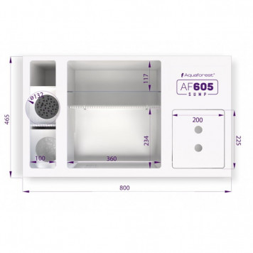 Самп для акваріуму Aquaforest AF sump 120 (80-605л)-1