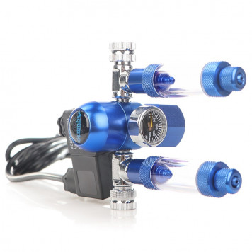 Редуктор CO2 Aquario BLUE TWIN Professional з електроклапаном на два виходи-3