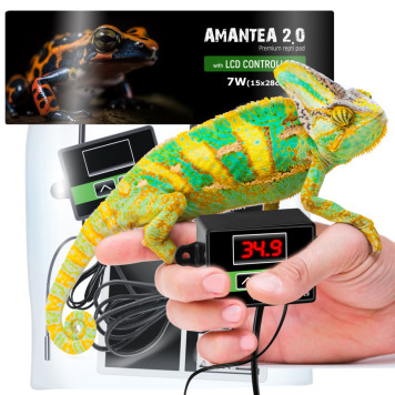 Нагрівальний мат з термостатом Terrario Amantea 2.0 7W 28x15см-3