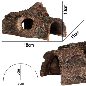 Декорація укриття Terrario Wood Cave M 18x11x10см (191210)-2