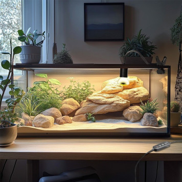 Світильник довгий з затискної ручкою і таймером Terrario Long ReptiSun Time Control 200W-3