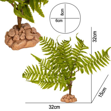 Штучна рослина, папороть Terrario 32x15x32см (330)-1