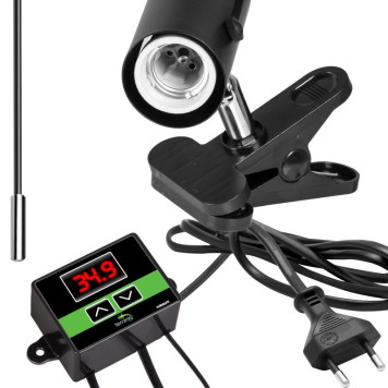 Світильник з затискної ручкою і термостатом ReptiSun Temperature Control 200W-3