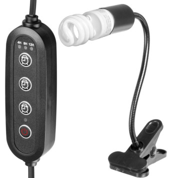 Світильник довгий з затискної ручкою і таймером Terrario Long ReptiSun Time Control 200W-4