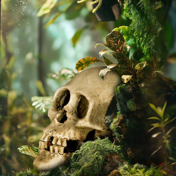 Декорація череп людини Terrario Human Skull XL 15x10x9см (161012)-3