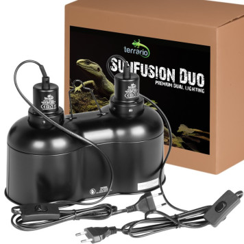 Світильник падвійний Terrario SunFusion Duo з двома керамічними патронами E27, 2 x 150Вт-1