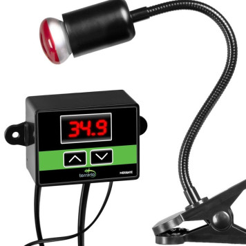 Світильник довгий з затискної ручкою і термостатом Terrario Long ReptiSun Temperature Control 200W-6