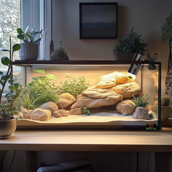 Світильник з затискної ручкою і термостатом ReptiSun Temperature Control 200W-6