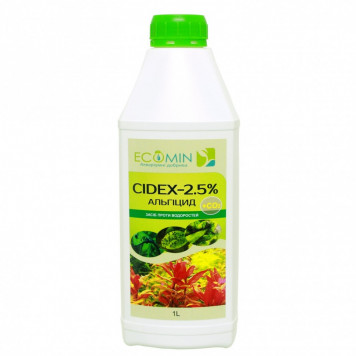 Сайдекс (Альгицид + СО2) ECOMIN CIDEX 2.5% 1л від шкідливих водоростей