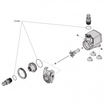 Прокладки для насосів Eheim compactON 2100/3000 (7475560)-1