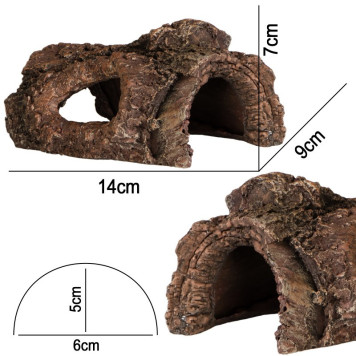Декорація укриття Terrario Wood Cave S 14x9x7см (15108)-2