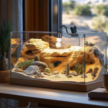Світильник довгий з затискної ручкою і таймером Terrario Long ReptiSun Time Control 200W-2