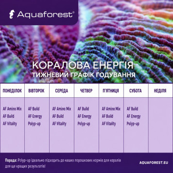 Комплекс добавок для росту та кольору коралів SPS і LPS Aquaforest Coral Fuel 5x10 мл-3