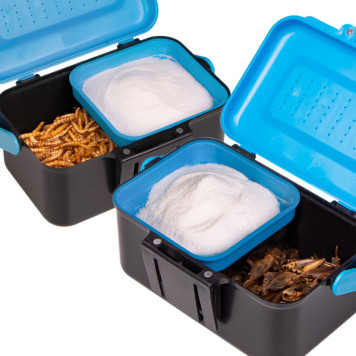 Подвійний контейнер для живого корму Terrario Live Food Box 13x9x7см-2
