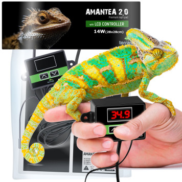 Нагрівальний мат з термостатом Terrario Amantea 2.0 14W 28x28см-6